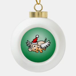 Adorno De Cerámica Tipo Bola Adorno de Bola de Cerámica de Navidad de Cerdo Vol