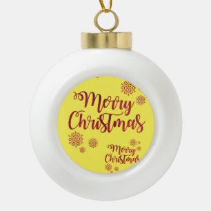 Adorno De Cerámica Tipo Bola Adorno de bola de cerámica de Navidad, Feliz Navid