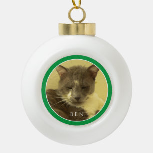 Adorno De Cerámica Tipo Bola Adorno de Bola de Cerámica PET LOVE /Verde
