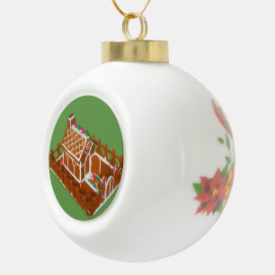 Adorno De Cerámica Tipo Bola Adorno de Navidad de Bola de Cerámica Casa de Jeng