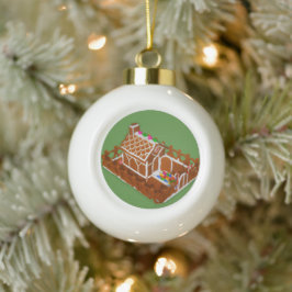 Adorno De Cerámica Tipo Bola Adorno de Navidad de Bola de Cerámica Casa de Jeng