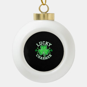 Adorno De Cerámica Tipo Bola AFORTUNADOS CAMBIOS Niños Chicas Funny St. Patr