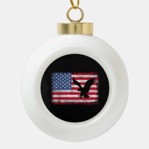 Adorno De Cerámica Tipo Bola Águila de la bandera americana EE. UU.