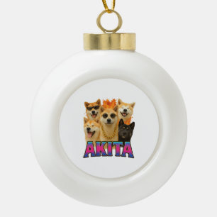 Adorno De Cerámica Tipo Bola Akita