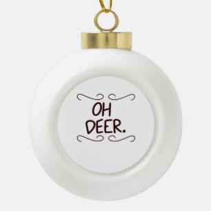 Adorno De Cerámica Tipo Bola Alastor Oh Deer Diseño de Arte Creativo