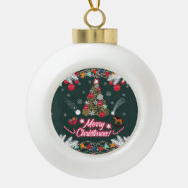 Adorno De Cerámica Tipo Bola Alegría eterna de los Navidades