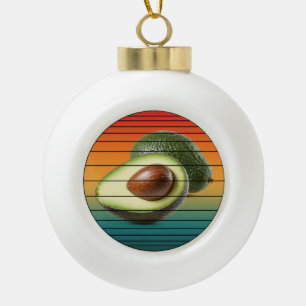Adorno De Cerámica Tipo Bola Alimento vegetariano de fruta de aguacate vintage