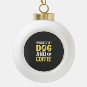 Adorno De Cerámica Tipo Bola Amante Del Café De Perro Impulsado Por El Diseño