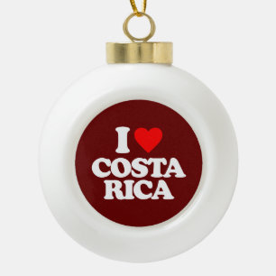 ADORNO DE CERÁMICA TIPO BOLA AMO A COSTA RICA