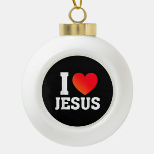 Adorno De Cerámica Tipo Bola Amo a Jesús
