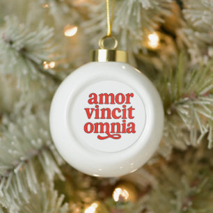 Adorno De Cerámica Tipo Bola Amor vincit omnia