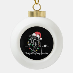Adorno De Cerámica Tipo Bola Anatomía del Corazón Navidad Enfermera Cardiaca Ta