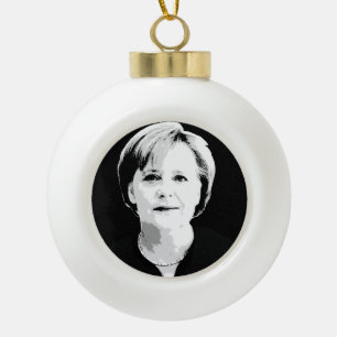 Adorno De Cerámica Tipo Bola Angela Merkel