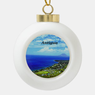 Adorno De Cerámica Tipo Bola Antigua