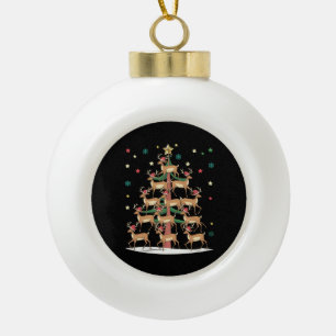 Adorno De Cerámica Tipo Bola Árbol de Navidad de Ciervo Divertido Fiesta Cute R