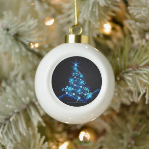Adorno De Cerámica Tipo Bola Árbol de Navidad estilizado y brillante de Slipper