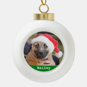 Adorno De Cerámica Tipo Bola Árbol de pino verde rojo clásico personalizado par
