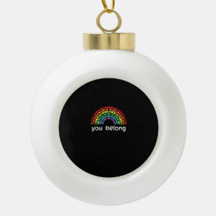 Adorno De Cerámica Tipo Bola Arcoiris Pertenece Al Orgullo Gay Lgbt Apoyo Hombr