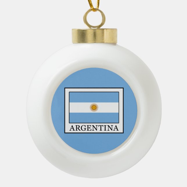 Adorno De Cerámica Tipo Bola Argentina (Anverso)