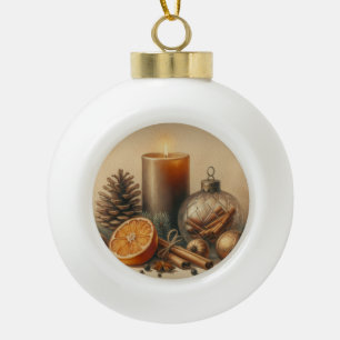 Adorno De Cerámica Tipo Bola Arte de velas de Navidad