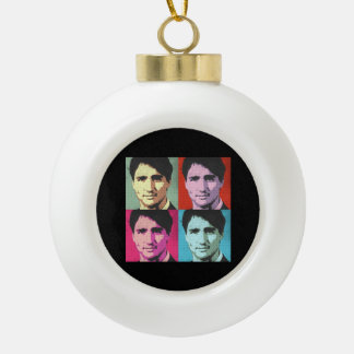 Adorno De Cerámica Tipo Bola Arte pop Justin Trudeau - del mismo tamaño - .png