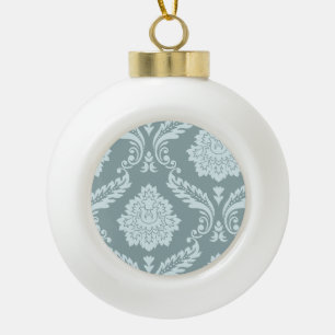 Adorno De Cerámica Tipo Bola Arte Rococó Damask I Azul Huevo de Pato+Verde Teal