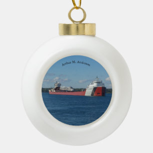 Adorno De Cerámica Tipo Bola Arthur M. Anderson ornament