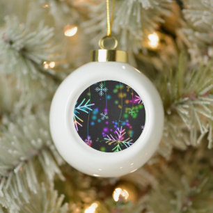 Adorno De Cerámica Tipo Bola Atmósfera navideña festiva y animada de SlipperyJo