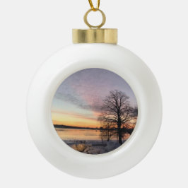 Adorno De Cerámica Tipo Bola Back Cove Winter Wonderland