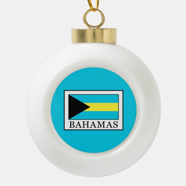 Adorno De Cerámica Tipo Bola Bahamas (Anverso)