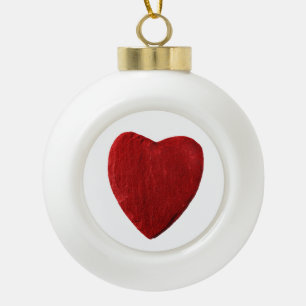 Adorno De Cerámica Tipo Bola Bala de árbol de navidad con corazón y móvil de