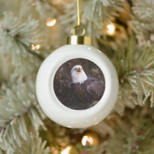 Adorno De Cerámica Tipo Bola Bald Eagle