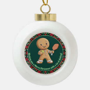 Adorno De Cerámica Tipo Bola Baloncesto 🎄 Feliz Navidad, texto personalizado