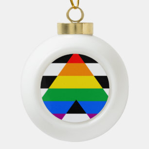 Adorno De Cerámica Tipo Bola Bandera de aliado LGBTQ+