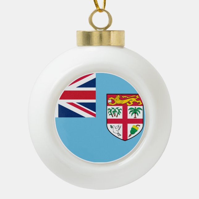 Adorno De Cerámica Tipo Bola Bandera de Fiji (Anverso)