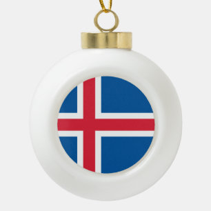 Adorno De Cerámica Tipo Bola Bandera de Islandia - ornamento