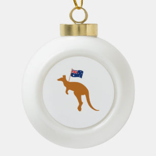 Adorno De Cerámica Tipo Bola bandera de kangaroo australia