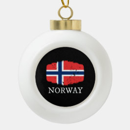 Adorno De Cerámica Tipo Bola Bandera de Noruega