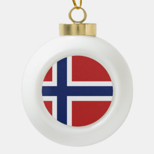 Adorno De Cerámica Tipo Bola Bandera de Noruega