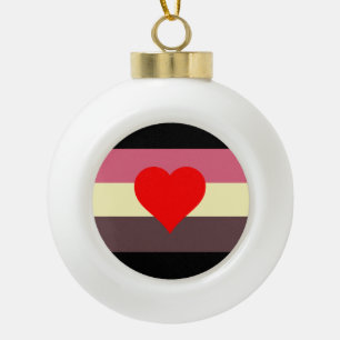 Adorno De Cerámica Tipo Bola Bandera de Orgullo Gordo