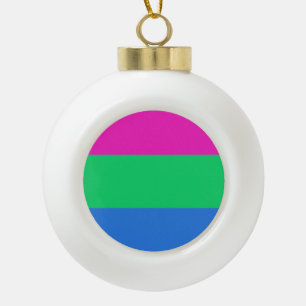 Adorno De Cerámica Tipo Bola Bandera de orgullo polissexual