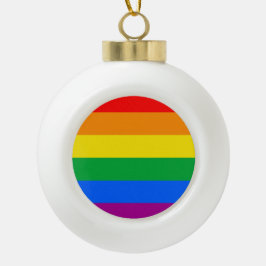 Adorno De Cerámica Tipo Bola Bandera del Orgullo LGBTQ+ Arcoíris
