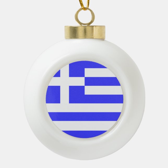 Adorno De Cerámica Tipo Bola Bandera griega total (Anverso)