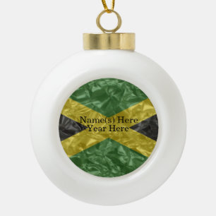 Adorno De Cerámica Tipo Bola Bandera jamaicana - arrugada