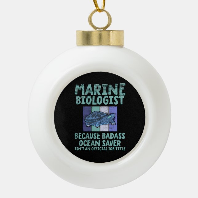 Adorno De Cerámica Tipo Bola Biología marina (Anverso)