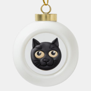 Adorno De Cerámica Tipo Bola Black Cat 3D Inspirado