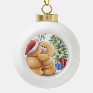 Adorno De Cerámica Tipo Bola Bola cerámica Ornamento/Abrazo Teddy Bears