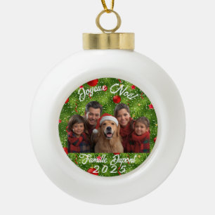 Adorno De Cerámica Tipo Bola Bola de Navidad Foto Familia Personalizada