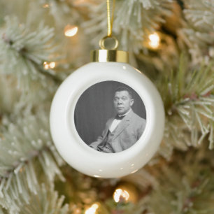 Adorno De Cerámica Tipo Bola Booker Taliaferro Washington: Educador Negro