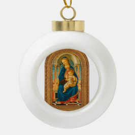 Adorno De Cerámica Tipo Bola Botticelli (1445-1510) Madonna & Child Enthroned